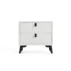 Cushy Boucle Fabric Nightstand – Soft-Touch Bedside Table with Drawer in Textured Bouclé Upholstery