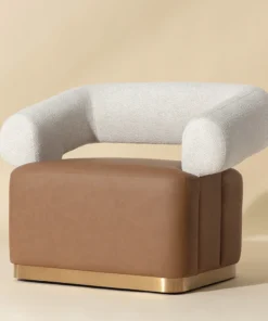 Alternative view of Aggie Swivel Lounge Chair – Cozy Accent Chair with 360° Swivel Base in Soft Velvet Fabric