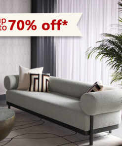 Bromley Sofa – Voluminous Grey Couch with Wide Armrests