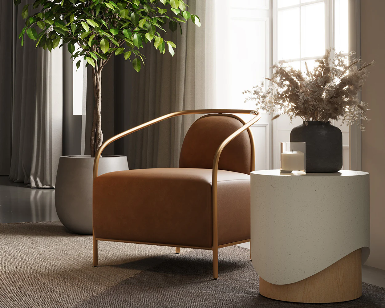 Patras End Table Contemporary Side Table for Living Room, Bedroom, or Office Décor - Image 5