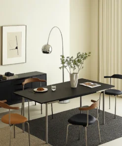 Alternative view of Seita Rectangular Dining Table – Modern Solid Wood Table with Clean Lines for 6–8 People