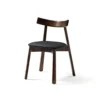 Ester Upholstered Dining Chair – Elegant Curved Backrest in with Oak Legs